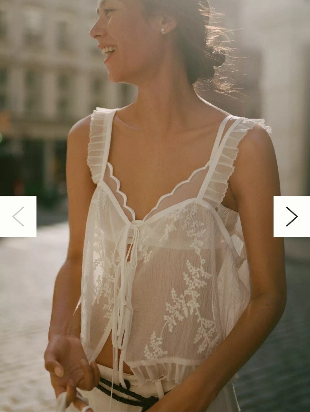 BNWT By Anthropologie sheer ruffle tank sz. medium